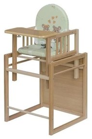 COSING - Детски стол за хранене 2 в 1 Viktoria бук/зелен