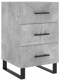 827688 vidaXL Нощно шкафче, бетонно сиво, 40x40x66 см, инженерно дърво