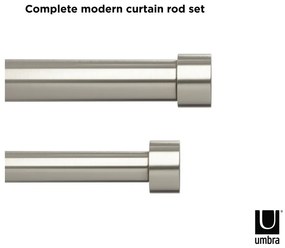 Стоманен разтегателен двоен корниз 305 - 457 cm Cappa - Umbra