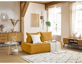 Шенилов диван в цвят горчица 175 cm Elisa – Bobochic Paris