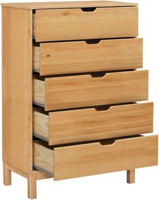 Висок скрин от масивен бор в естествен цвят 113x39 cm Post – Støraa