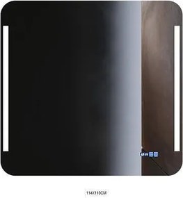 LED огледало с нагревател ICL 1837, 110x114см