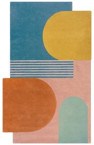 Син ръчно изработен вълнен килим 200x290 cm Lozenge Bright Multi – Flair Rugs