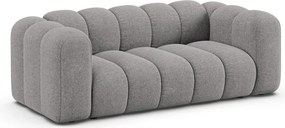 Сив шенилов диван 200 cm Lupine – Micadoni