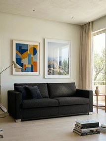 Диван Smart three-seater-205φ 90β cm.-Black