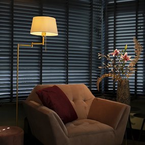 Интелигентна класическа подова лампа бронз с бяло, включваща WiFi A60 - Ladas Fix