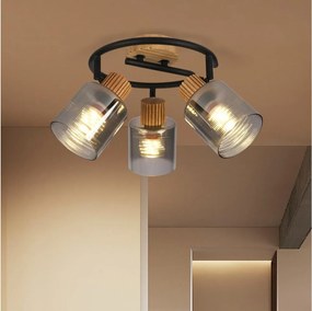 Brilagi - Точково осветително тяло HYGGE 3xE14/15W/230V дърво/опушено