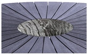 Черна градинска маса с плот от артдърво и каменен център , 190 x 115 cm Marienlist - Bonami Selection