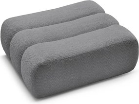 Сива табуретка от прежда с примки от букле Azra – Bobochic Paris