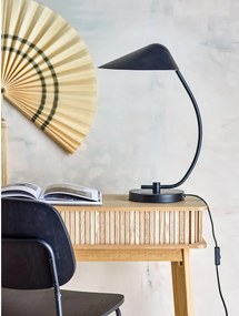 Черна настолна лампа с метален абажур (височина 50 cm) Nisella – Bloomingville
