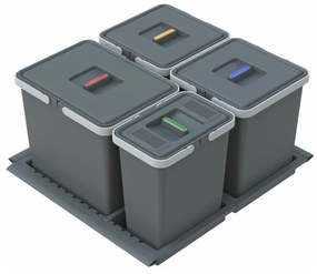 Пластмасов контейнер за сортирани отпадъци/вграден 41 л Metropolis - Elletipi