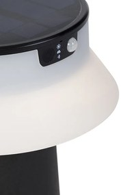 Стойка за външна лампа черна с LED с димер IP55 Соларна - Felice