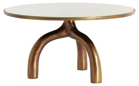 Стъклена кръгла масичка за кафе в бронзово и бежово ø 76 cm Mello - Light &amp; Living