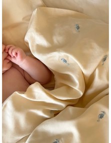 Светложълто детско спално бельо от органичен памук 70x100 cm Sea Garden – Cam Cam Copenhagen