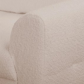 Бежов ъглов диван от плат букле (ляв ъгъл) Ariella - Ropez