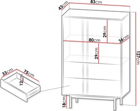 Висок бюфет Alsy Reg-Дърво