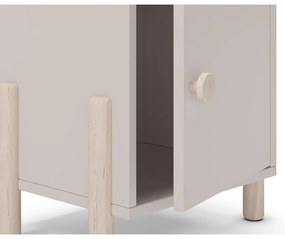 Кремаво детско нощно шкафче от масивен бор Enola – Marckeric