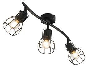 Модерен таванен прожектор черен 63 см 3-светлина регулируем - Botu