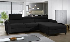 Ъглов диван Marietta-Black-Right