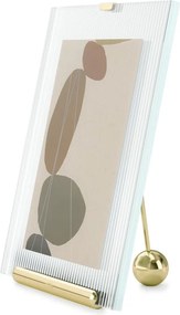 Стъклена стояща рамка в златист цвят 19x23 cm Flute – Umbra