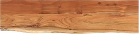 370226 vidaXL Стенен рафт, 80x20x2,5см, правоъгълен, масив акация, жив ръб