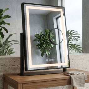 Огледало LED LUMI Black 30x40cm