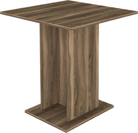 Трапезна маса Allos TopMebel от меламин в цвят орех 75x75x77см.