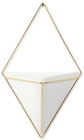 Бяла керамична висяща саксия със златен дизайн Trigg - Umbra