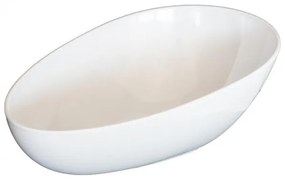 Alkan - Меламинова купа яйце скосена бяла 36x24xh8-14см (K-2047)