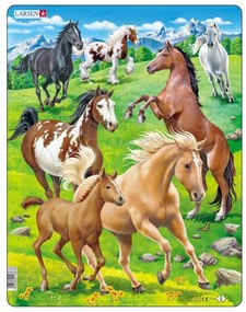 Larsen - Пъзел: Животни – "Коне" – 65 части, голям