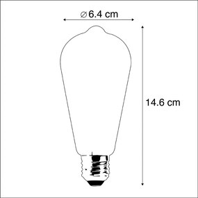 Комплект от 5 LED лампи E27 от дим към топло злато 8W 806 lm 2000-2700K