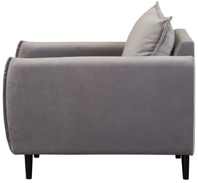 Сиво кадифено кресло Juli – Ropez