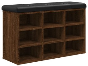 835109 vidaXL Пейка за обувки, кафяв дъб, 82x32x50 см, инженерно дърво