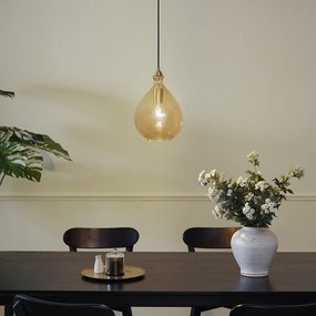 Модерен висящa лампa златен с кехлибарено стъкло - Traditional