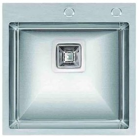 Кухненска мивка ICK 4250H-50, Inter Ceramic, алпака, едно корито, със сифон, 50x42см