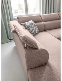 Бежов ъглов разтегателен диван ляв ъгъл, Sweet Harmony - Miuform