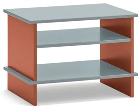 Нощно шкафче с рафтове тухлен/сиво Inari – Teulat