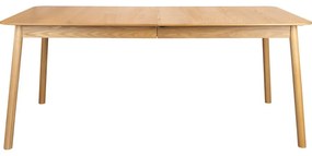 Сгъваема маса за хранене с дъбов плот 90x180 cm Glimps - Zuiver