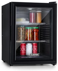 Klarstein Brooklyn 42, мини хладилник, със стъклена врата, LED осветление, рафтове