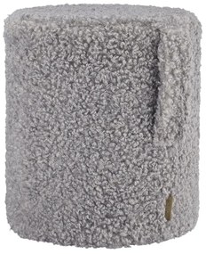 Сива табуретка от прежда с примки от букле Teddy – Blomus