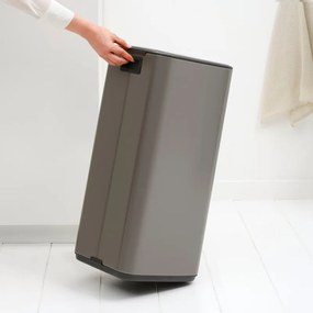Кош за боклук Brabantia Bo Pedal 1010129, 30 л, Леко затваряне, Противоплъзгаща основа, Сив