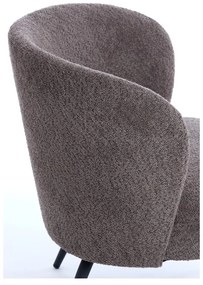 Тъмнокафяв фотьойл от плат букле Dieyda - Light &amp; Living