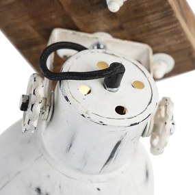 Индустриален прожектор бял с мангово дърво 18 см - Mangoes