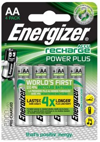 Презареждащи се батерии Energizer Power plus AA-HR6 2000mAh Ni-MH 1.2V