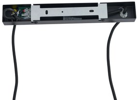 Модерен висящ лампион черен с дърво и димно стъкло 4 светлини - Aleks