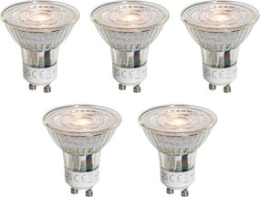Комплект от 5 GU10 50мм прозрачни LED крушки 4.5W 360 lm 2700K