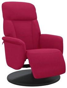 356685 vidaXL Реклайнер стол с опора за крака, виненочервен, кадифе