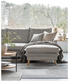 Сиво-бежов разтегателен/с място за съхранение ъглов диван (десен ъгъл) Charming Charlie – Miuform