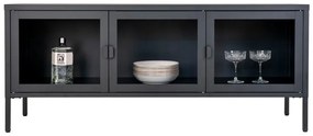 Черна метална маса за телевизор 130x55 cm Brisbane - House Nordic