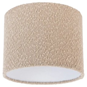 Бежов текстилен абажур с плюшена материя 18/18/14